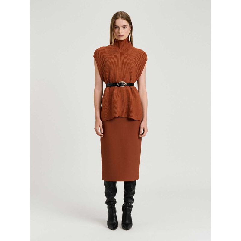 Veronika Maine Chunky Ribbed Knit Vest image number 7